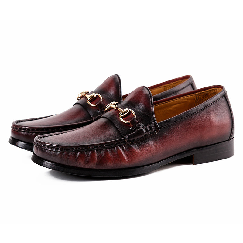 Handmade casual men's leather shoes