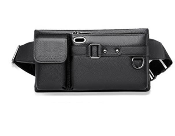 European and American men's retro waist bag, single-shoulder underarm crossbody Korean bag, casual sports chest bag