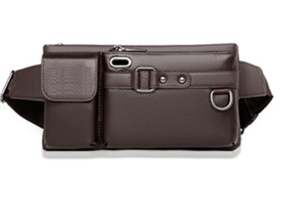 European and American men's retro waist bag, single-shoulder underarm crossbody Korean bag, casual sports chest bag