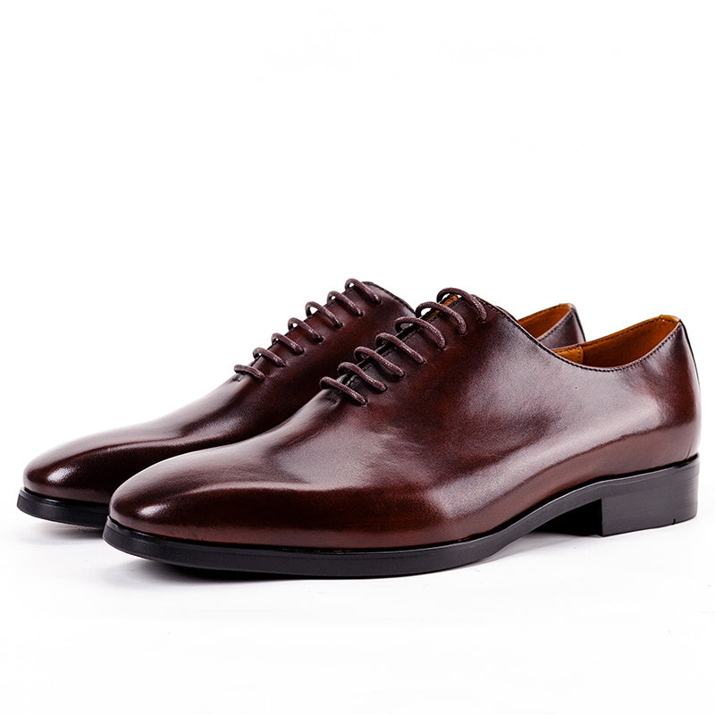 Handmade men's top layer cowhide breathable handmade leather shoes