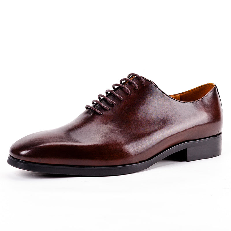 Handmade men's top layer cowhide breathable handmade leather shoes