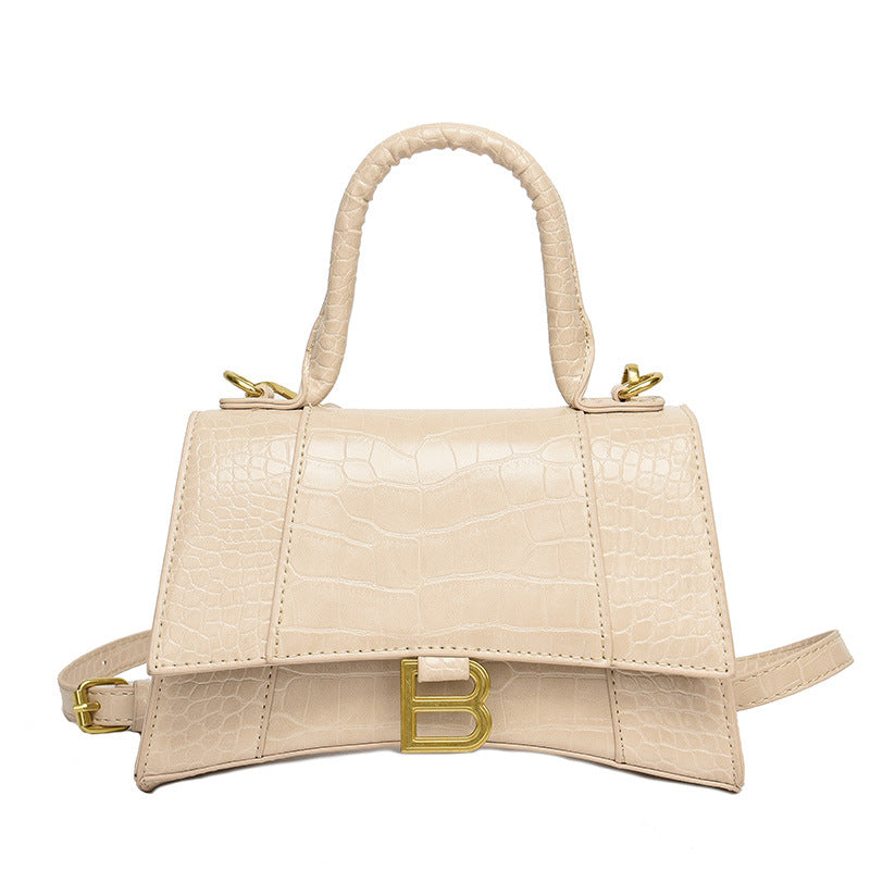 Hourglass Bag Crocodile Pattern Baguette Small Square