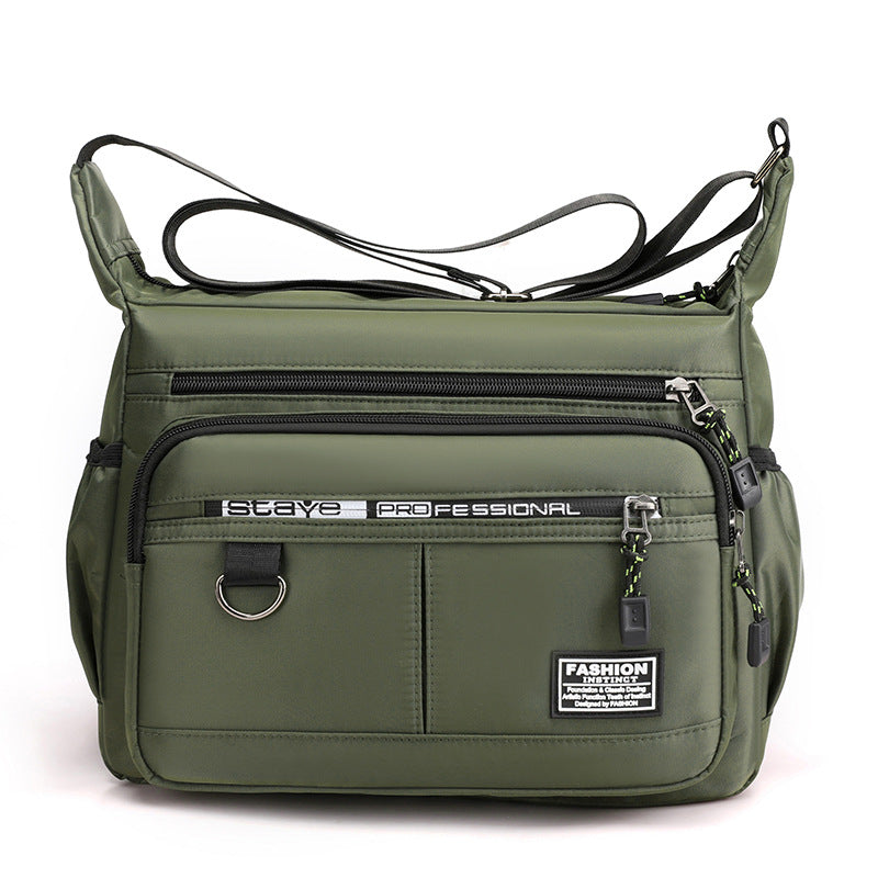 Oxford Cloth Men's Bag Trendy Single Shoulder Casual Bag Waterproof Lightweight Travel Bag Multi-layer Storage Crossbody Bag Wholesale