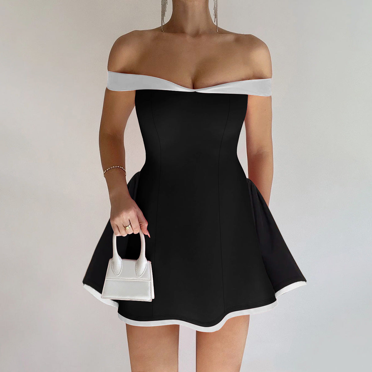 New Fashion Sexy Strapless Niche Dress Slim Fit Bodycon Dress