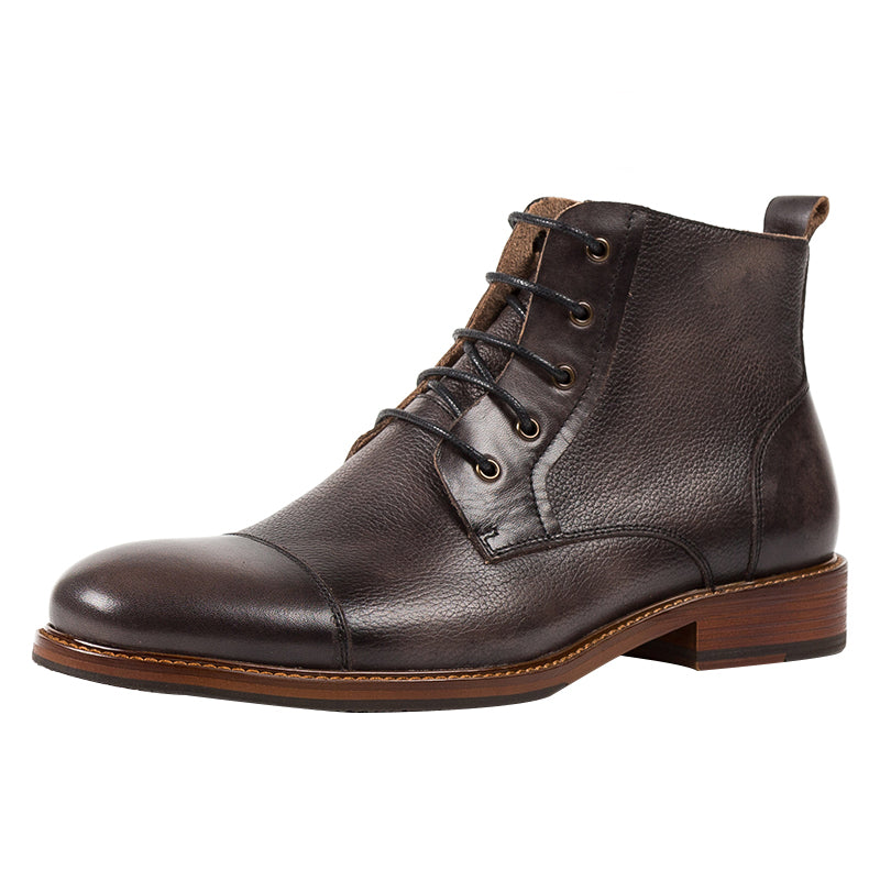 Handmade leather shoes men's high-top Doc Martens
