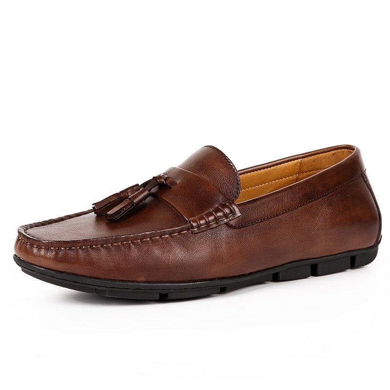 Leather men's shoes Rubber wear-resistant handmade leather shoes
