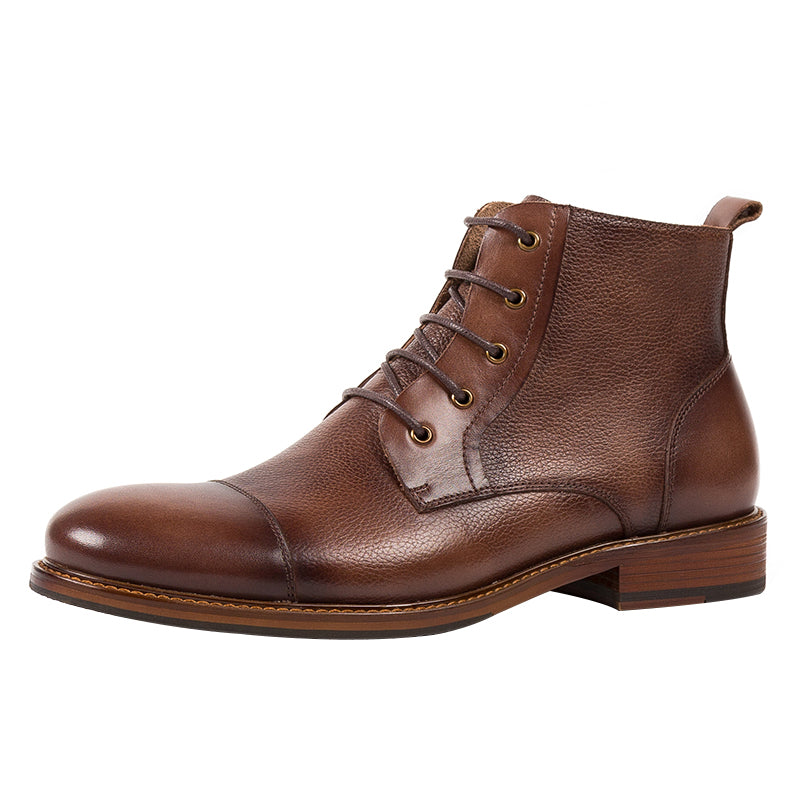 Handmade leather shoes men's high-top Doc Martens