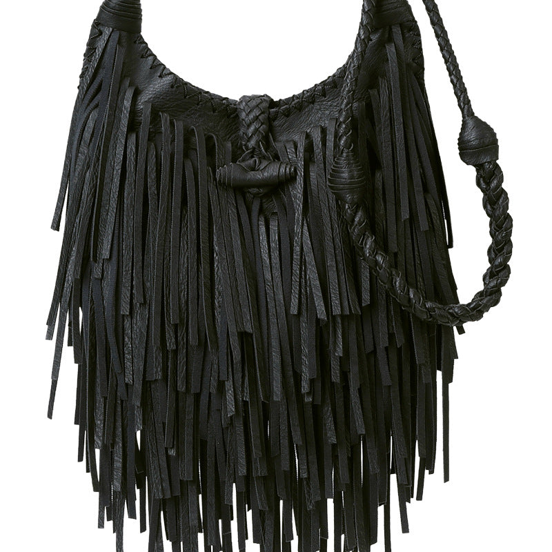Messenger Bag Vintage Satchel Women's Tassel Bag Fashion Shoulder Bag New Handmade Bag