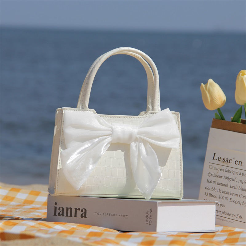 Bowknot Single Shoulder Crossbody Small Square Bag