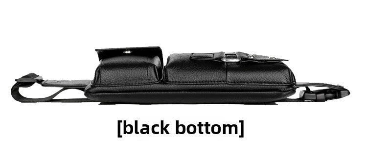 European and American men's retro waist bag, single-shoulder underarm crossbody Korean bag, casual sports chest bag