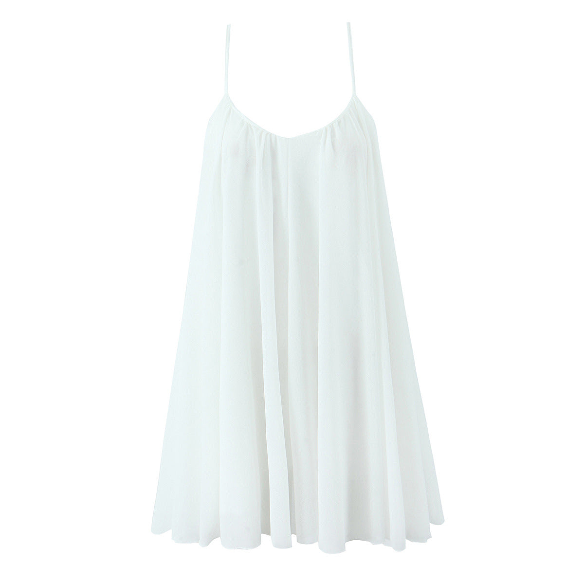 Seaside Vacation Style Trend All-Match Bare Back Mini Sling Dress