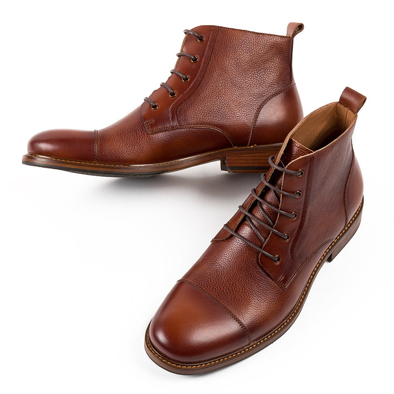 Handmade leather shoes men's high-top Doc Martens
