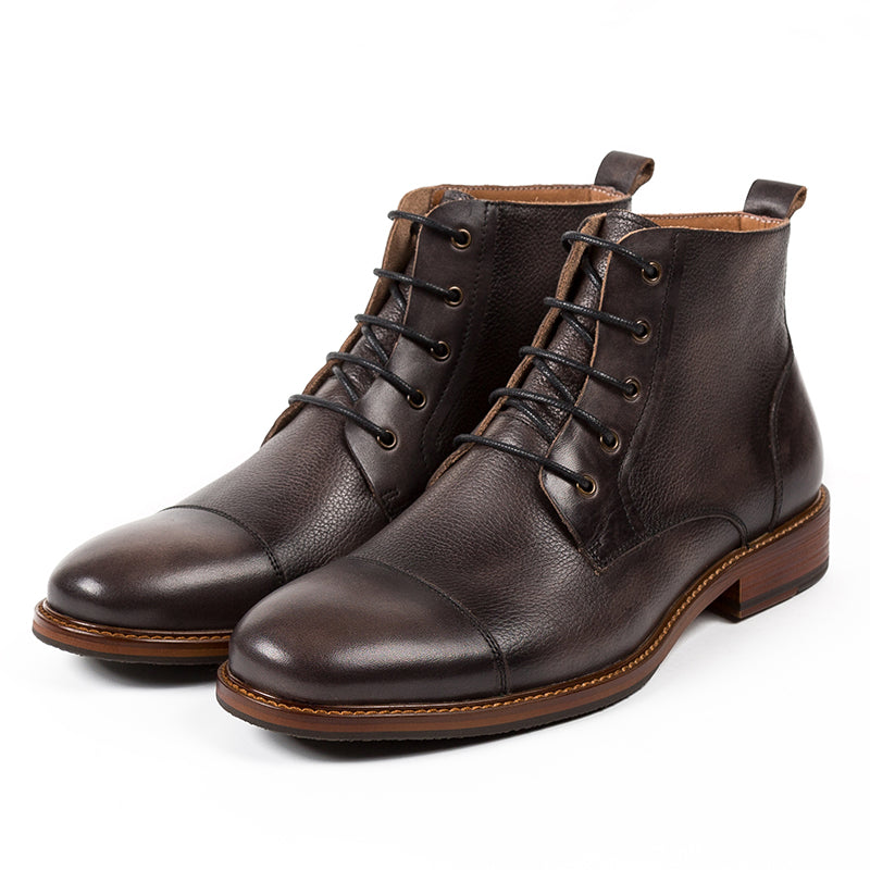 Handmade leather shoes men's high-top Doc Martens