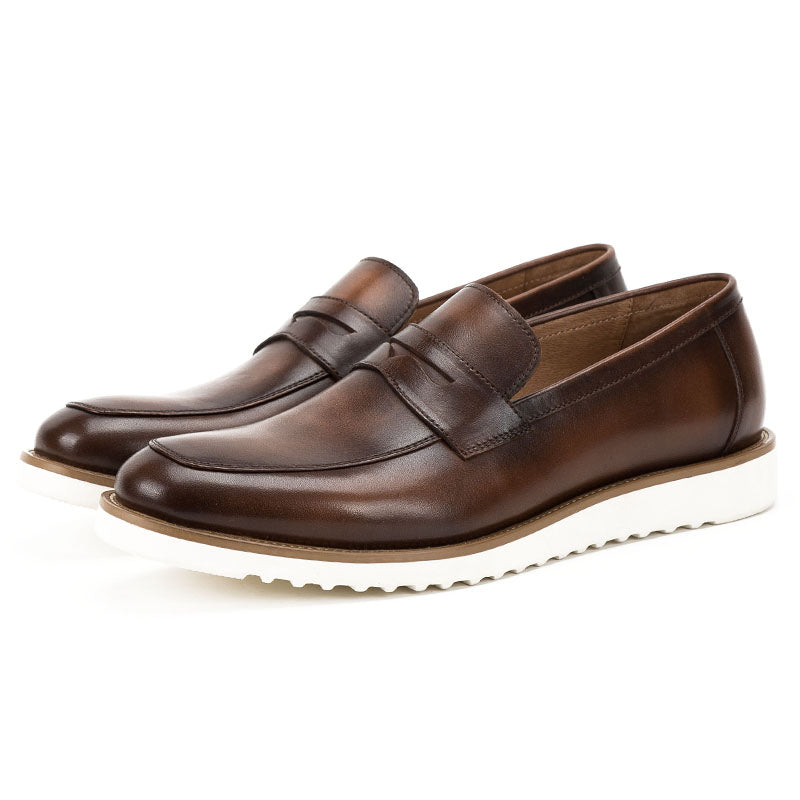 Men's casual handmade leather shoes