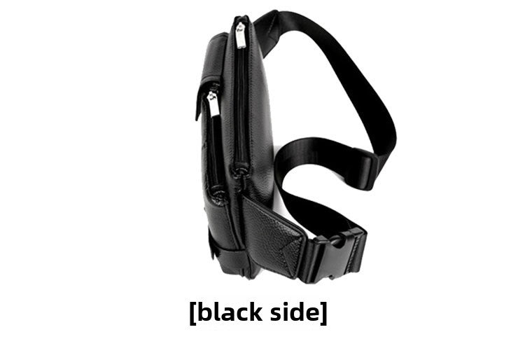 European and American men's retro waist bag, single-shoulder underarm crossbody Korean bag, casual sports chest bag