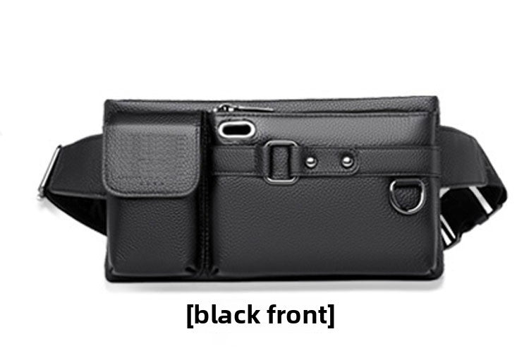 European and American men's retro waist bag, single-shoulder underarm crossbody Korean bag, casual sports chest bag