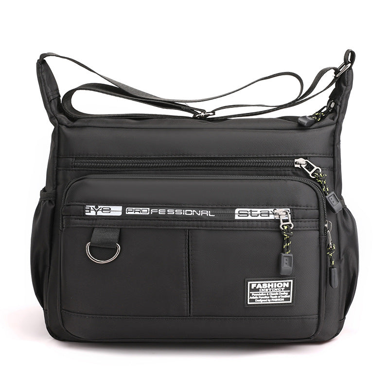 Oxford Cloth Men's Bag Trendy Single Shoulder Casual Bag Waterproof Lightweight Travel Bag Multi-layer Storage Crossbody Bag Wholesale