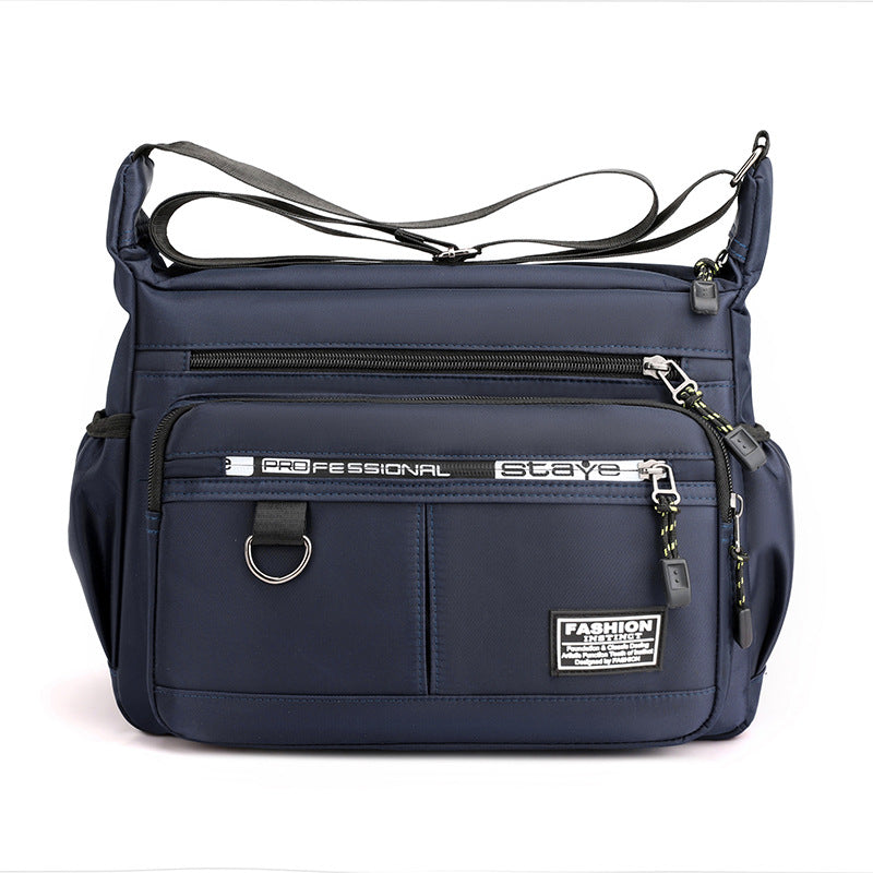 Oxford Cloth Men's Bag Trendy Single Shoulder Casual Bag Waterproof Lightweight Travel Bag Multi-layer Storage Crossbody Bag Wholesale