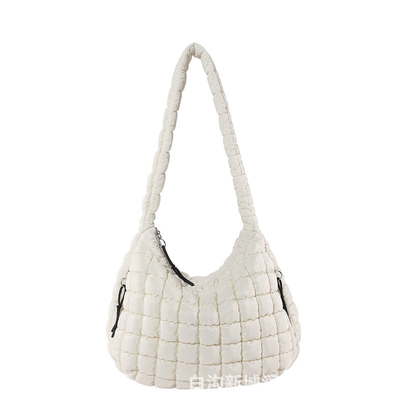 Pleated Cloud Bag Fashion Shoulder Portable Dumpling Bag Large Capacity Underarm Women's Bag