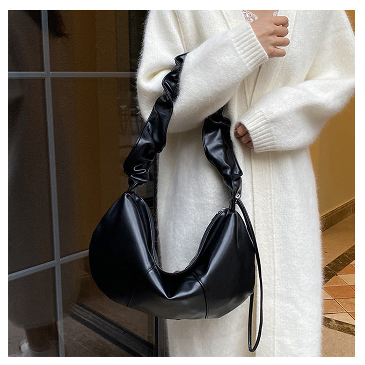 Large Capacity Crossbody Bag Fashionable Shoulder Dumpling Bag