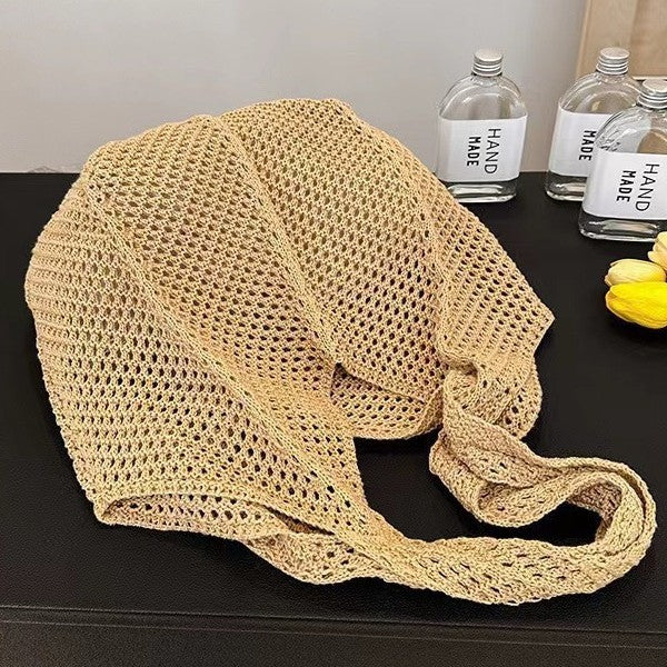 Straw Woven Large Capacity Tote Vacation Casual Beach Bag