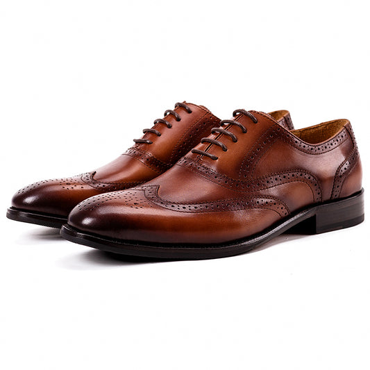 Cowhide business dress handmade leather shoes