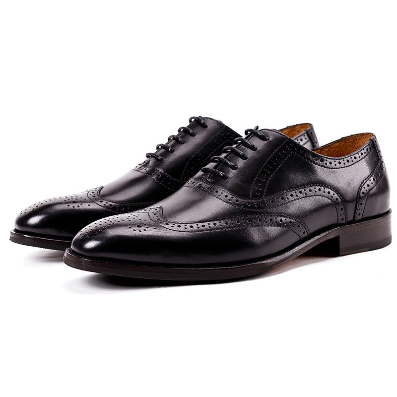 Cowhide business dress handmade leather shoes