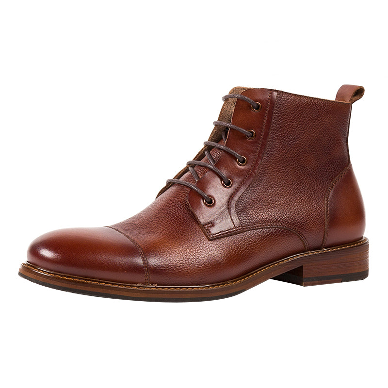 Handmade leather shoes men's high-top Doc Martens