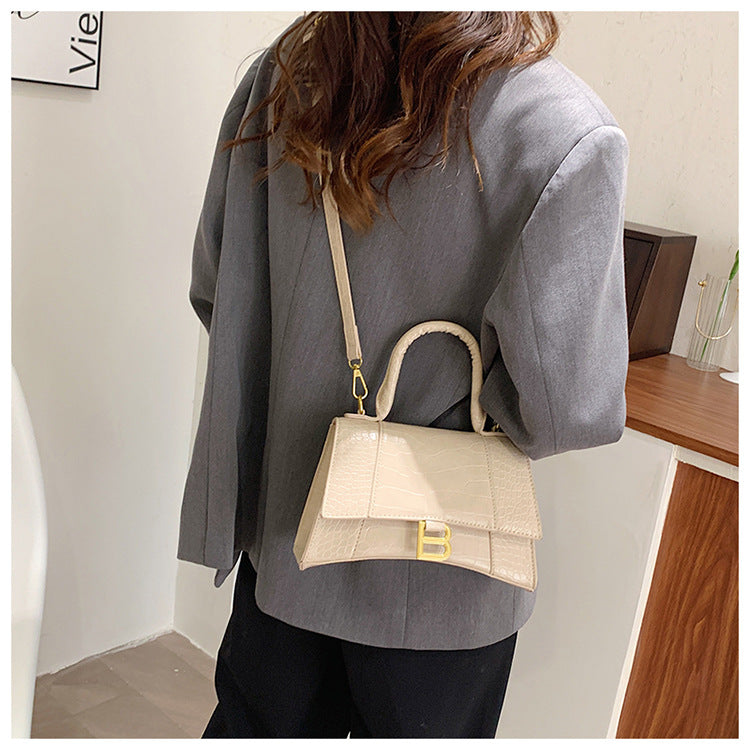Hourglass Bag Crocodile Pattern Baguette Small Square