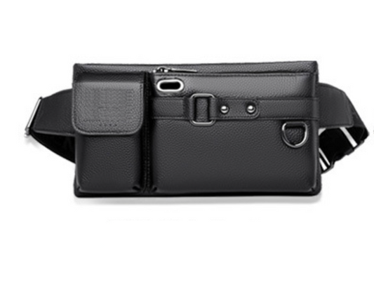 European and American men's retro waist bag, single-shoulder underarm crossbody Korean bag, casual sports chest bag