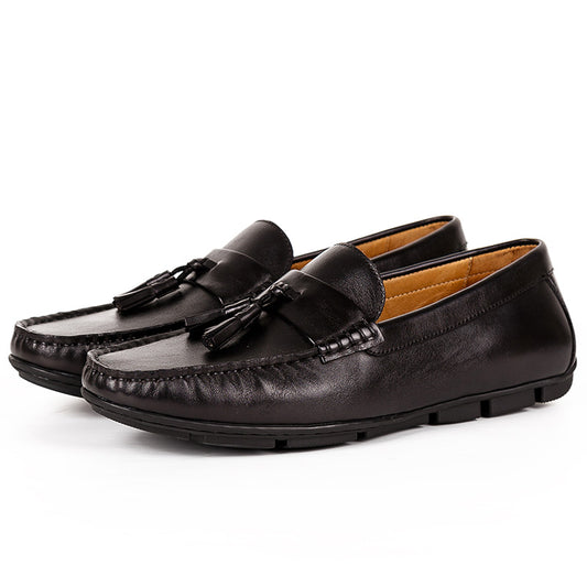 Leather men's shoes Rubber wear-resistant handmade leather shoes