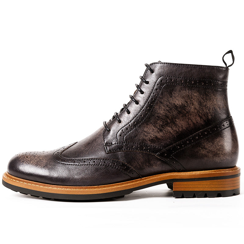 Men's casual handmade leather boots