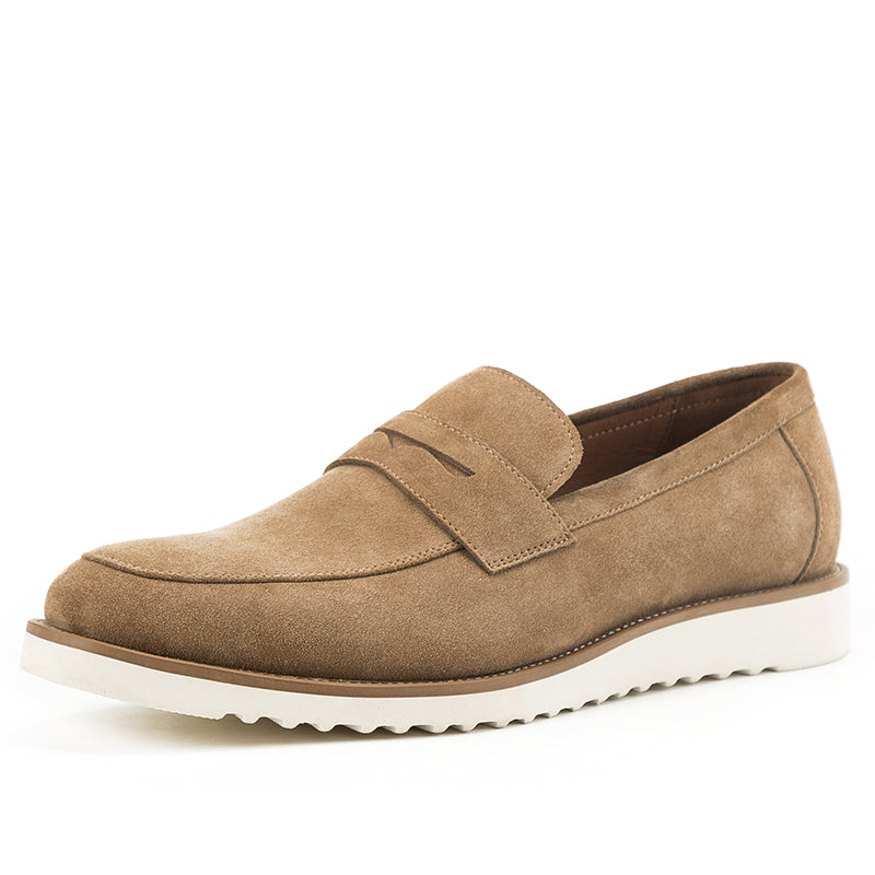 Cowhide comfortable heave-soled handmade leather shoes