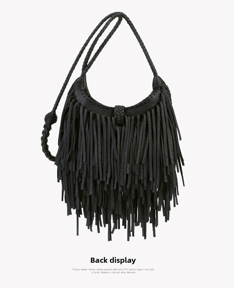 Messenger Bag Vintage Satchel Women's Tassel Bag Fashion Shoulder Bag New Handmade Bag