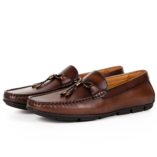 Leather rubber wear-resistant outsole handmade leather shoes