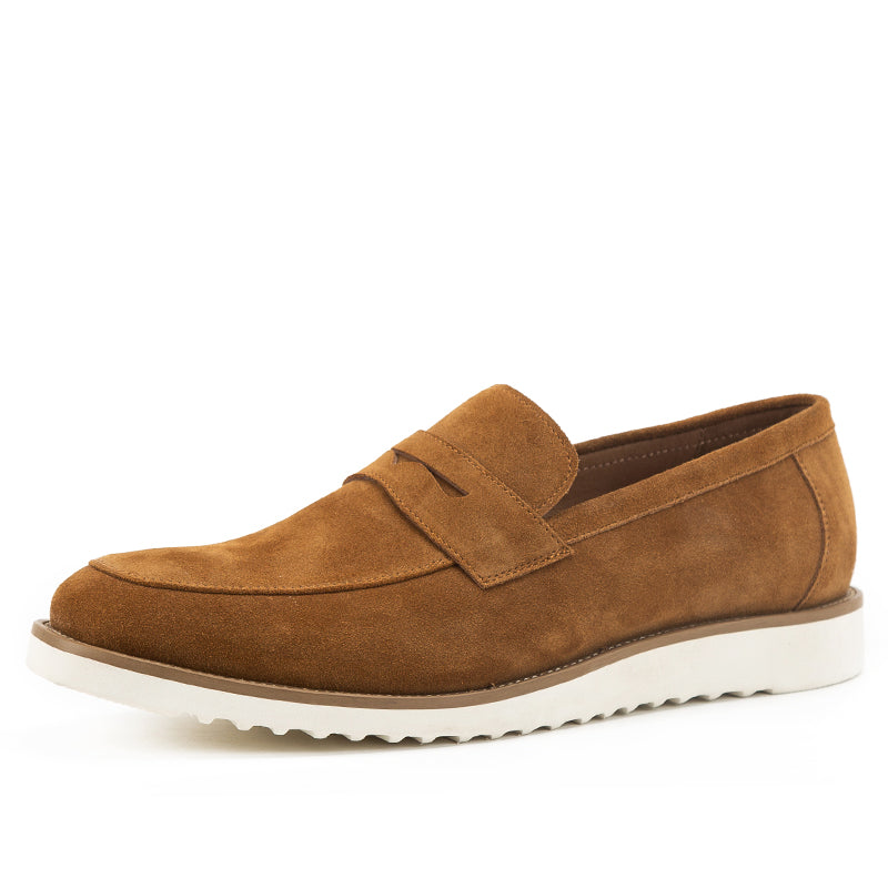 Cowhide comfortable heave-soled handmade leather shoes