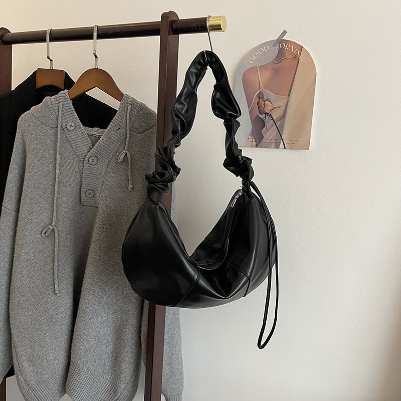 Large Capacity Crossbody Bag Fashionable Shoulder Dumpling Bag