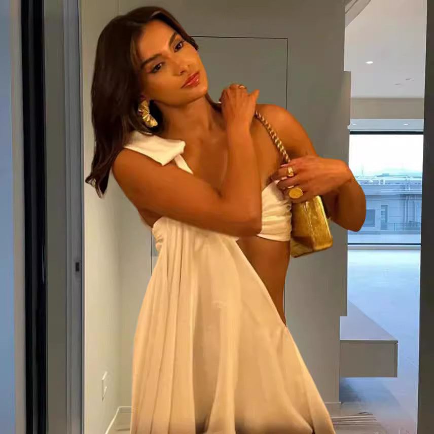 Sexy Hot Girl Shoulder Party Evening Dress Dress