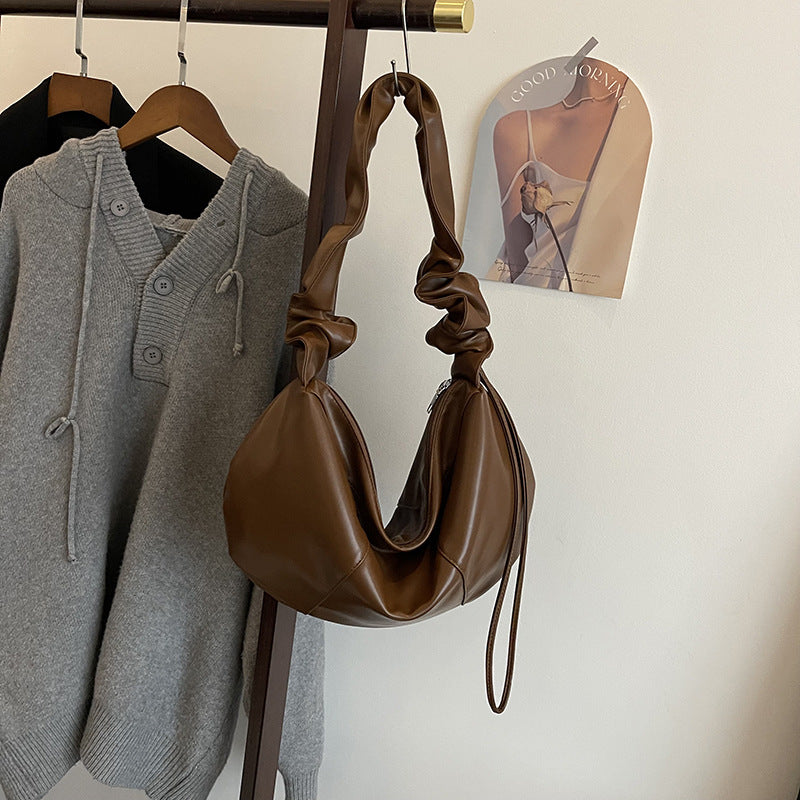Large Capacity Crossbody Bag Fashionable Shoulder Dumpling Bag