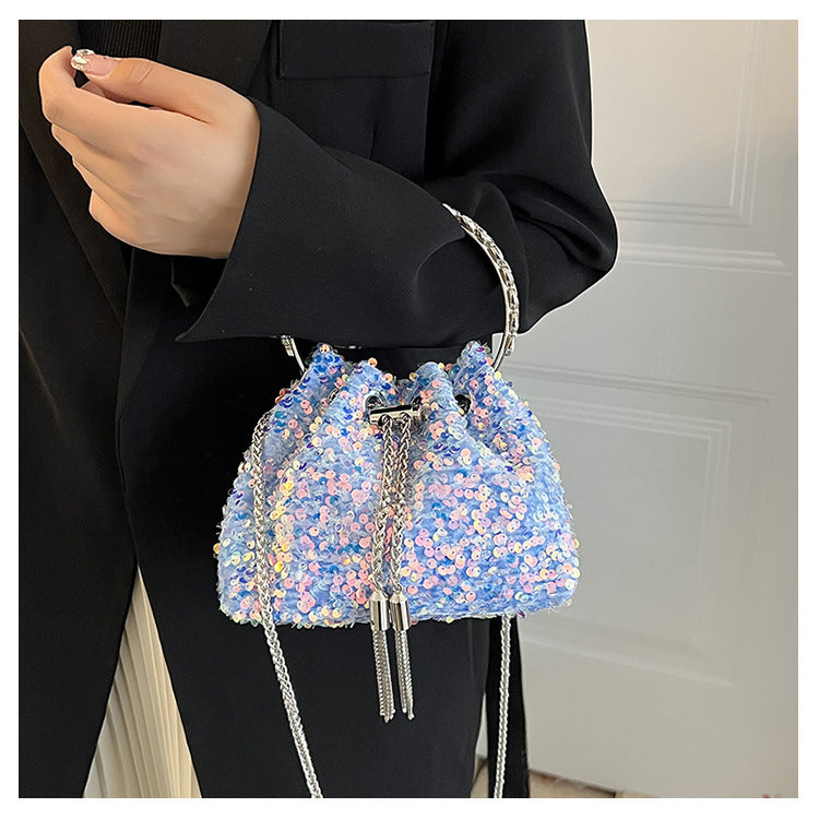 Sequin Bucket Bag Handbag All-Match Messenger Bag