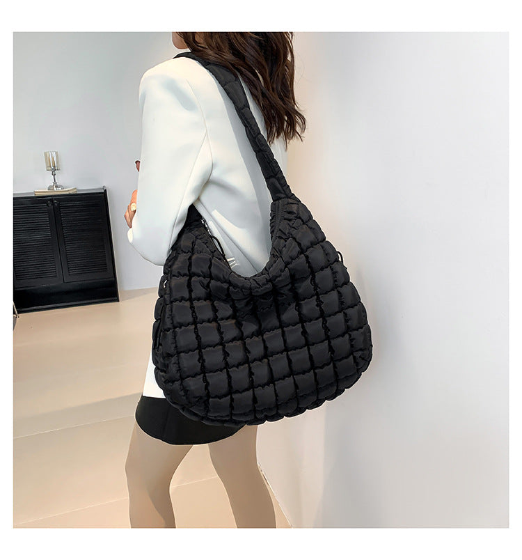 Pleated Cloud Bag Fashion Shoulder Portable Dumpling Bag Large Capacity Underarm Women's Bag