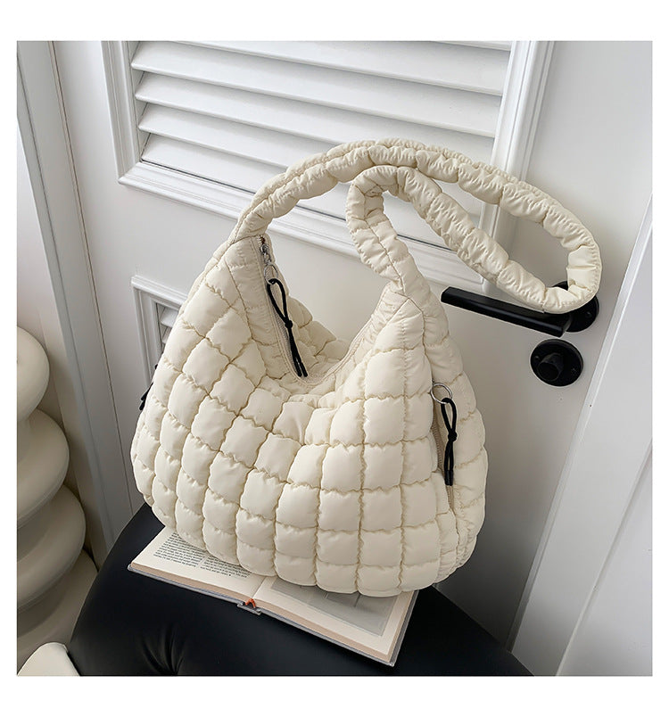 Pleated Cloud Bag Fashion Shoulder Portable Dumpling Bag Large Capacity Underarm Women's Bag