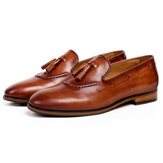 Leather handmade breathable leather shoes