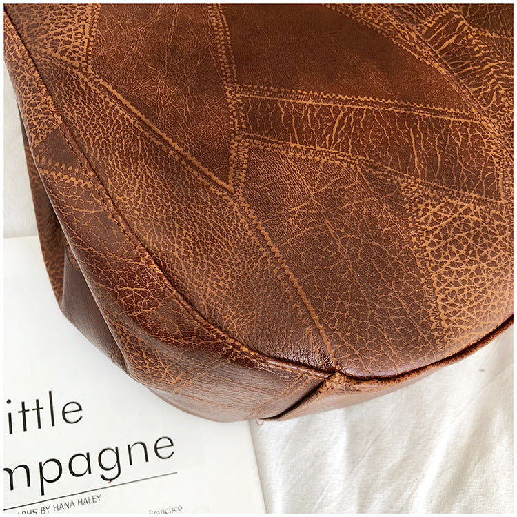 Tote Bag Artistic Simple Shoulder Handbag Multi-Compartment Leisure Women's Cross-Body Bag