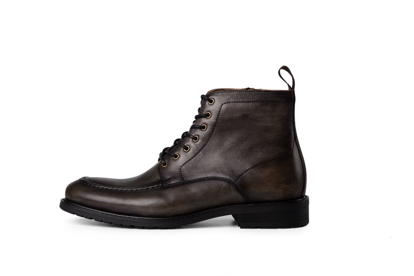 High top men's handmade leather boots