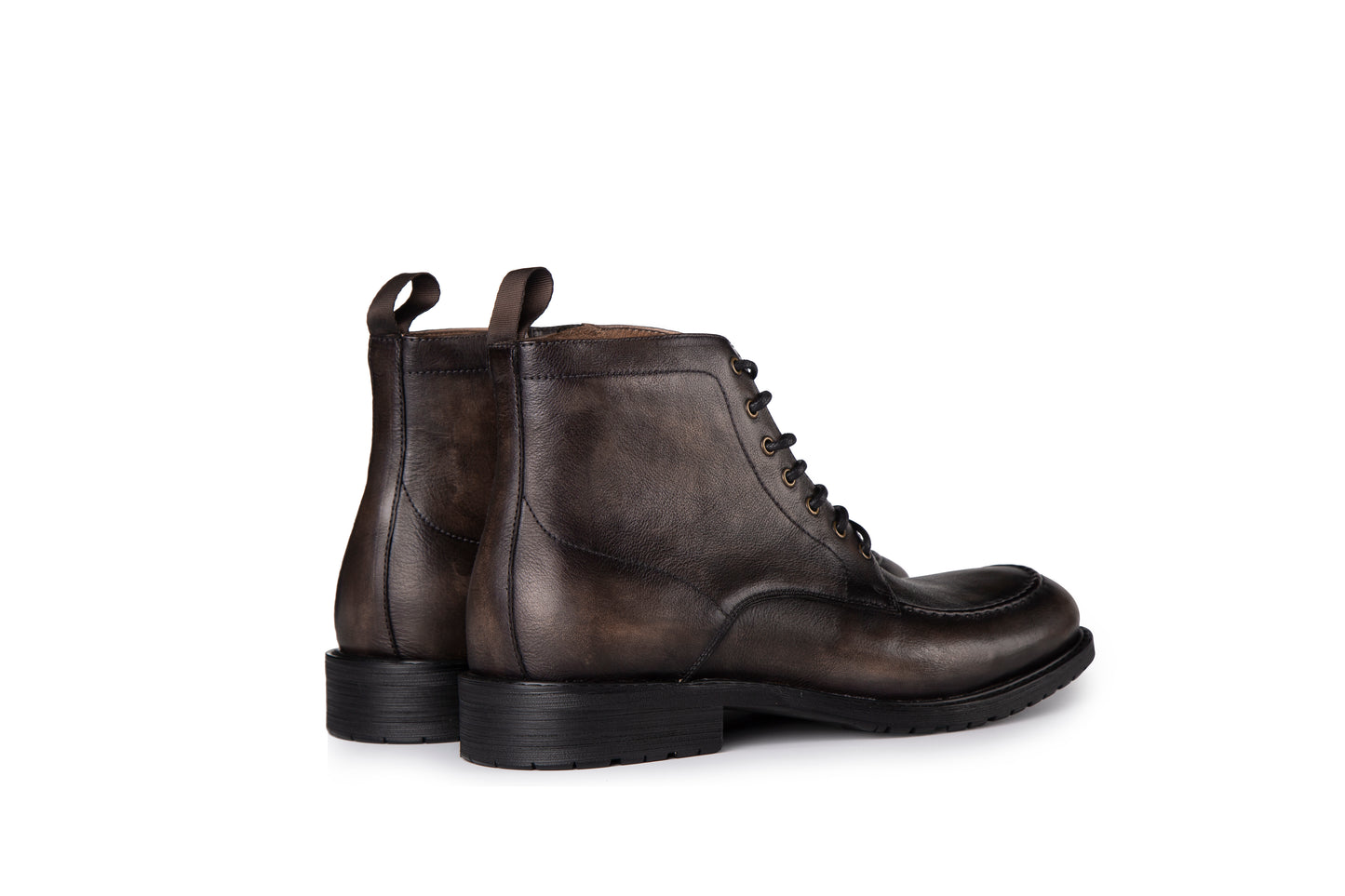 High top men's handmade leather boots