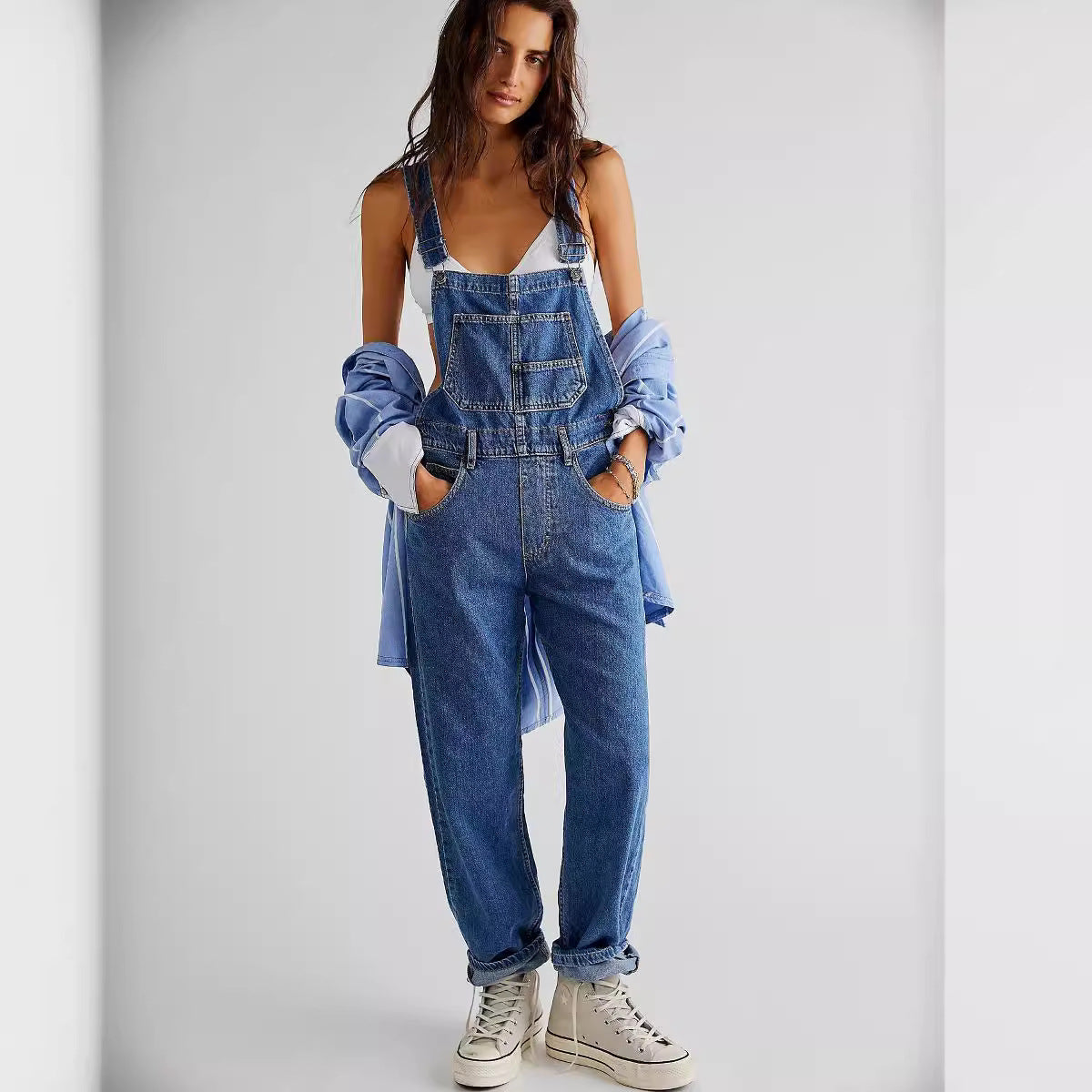 Casual Loose Denim Overalls for Women