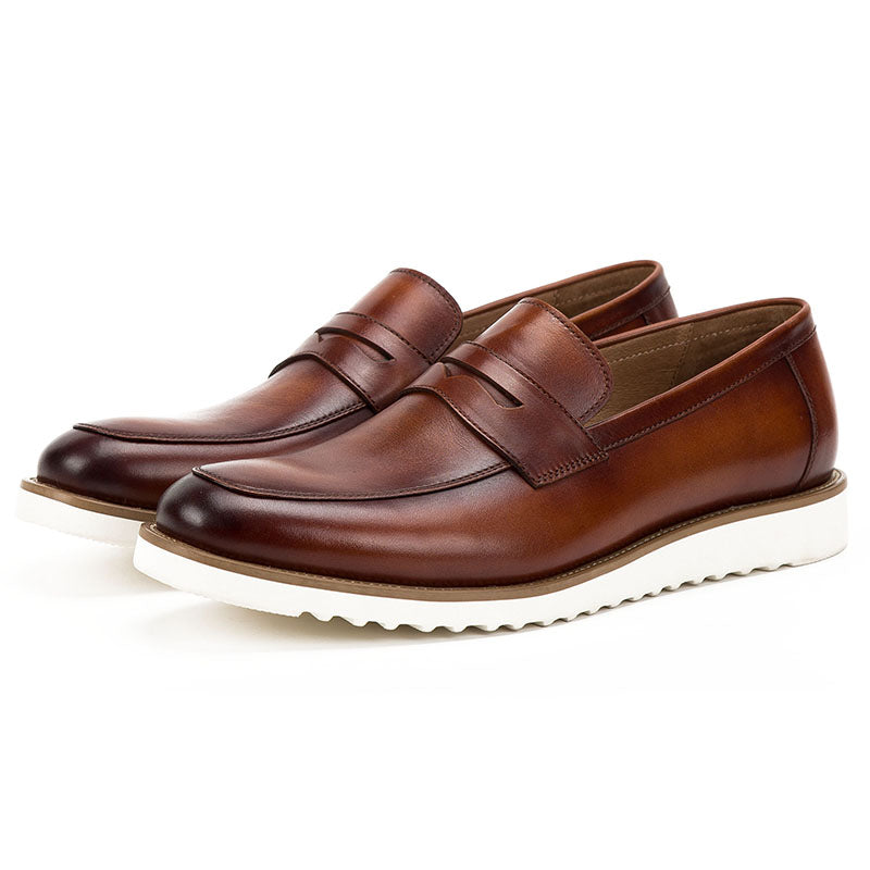 Men's casual handmade leather shoes