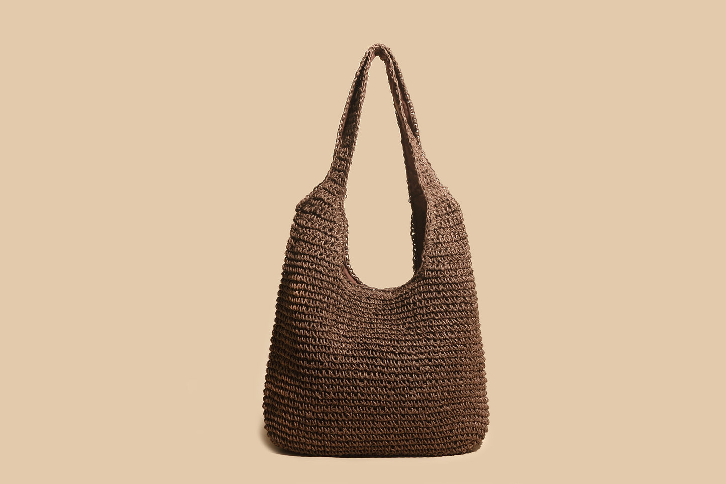 Korean Straw Bag Ins Style Rattan Woven Bag New Handmade Woven Bag Straw Woven Bag Single Shoulder Handbag for Women