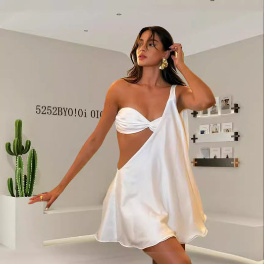 Sexy Hot Girl Shoulder Party Evening Dress Dress